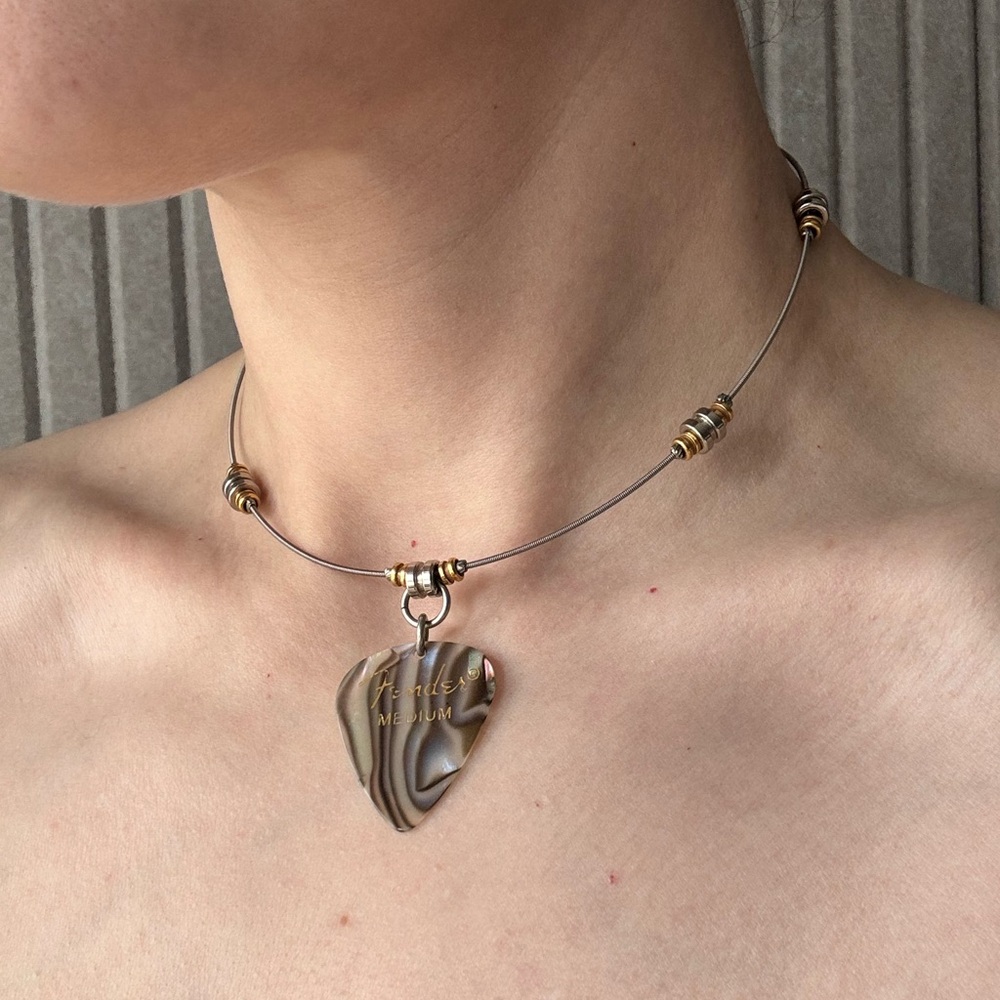 Vintage Y2K Guitar String Choker Necklace